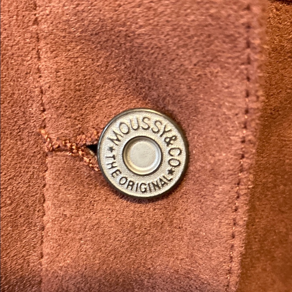 Moussy coral pink  Lace-Up Suede Utility Jacket - Picture 4 of 12